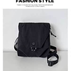 Borsa a tracolla leggera in tela per cellulare, borsetta minimalista da viaggio, borsa piccola unisex