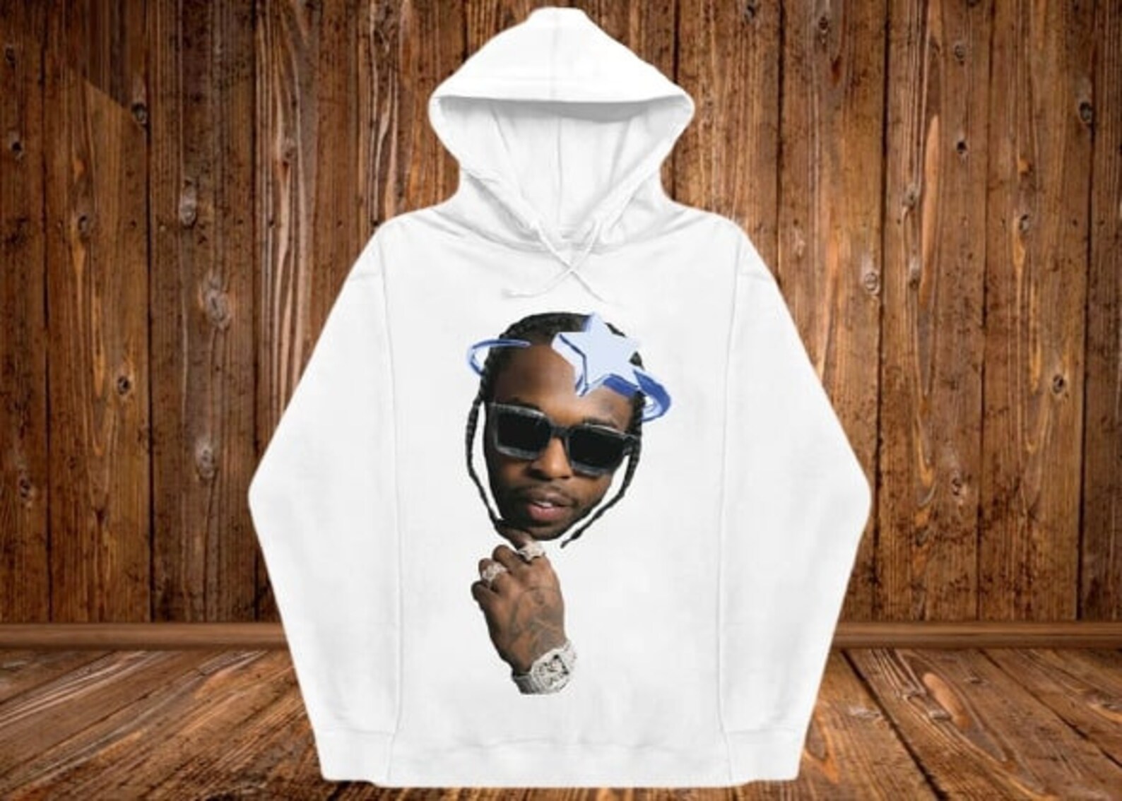 Pop Smoke x Vlone Halo Hoodie White Etsy