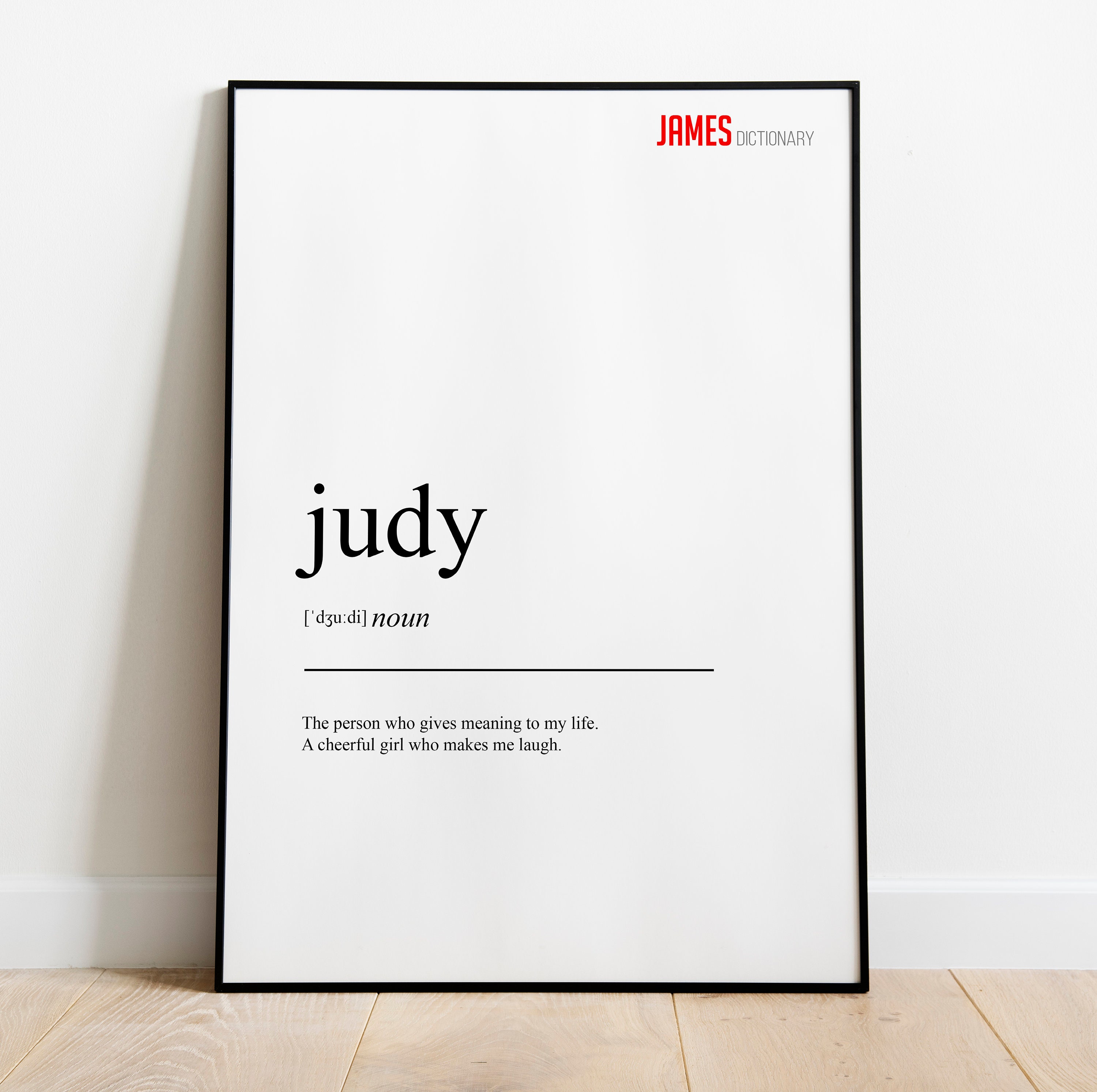 Name Definition Poster Custom Typography Print Digital Name Etsy