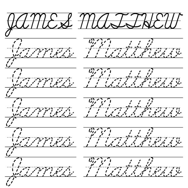 Traceable Name for Kids Etsy