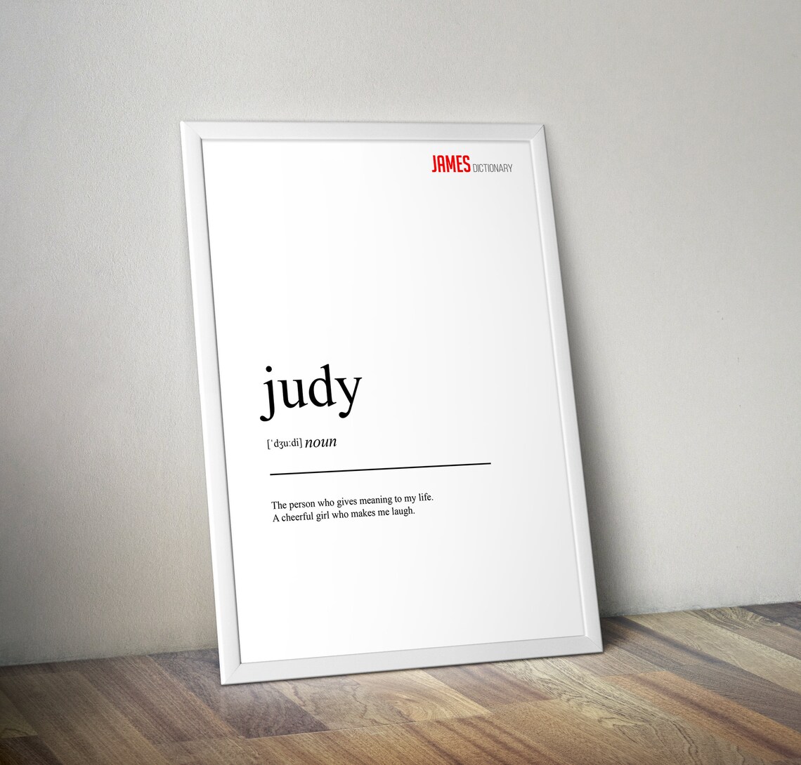 Name Definition Poster Custom Typography Print Digital Name Etsy