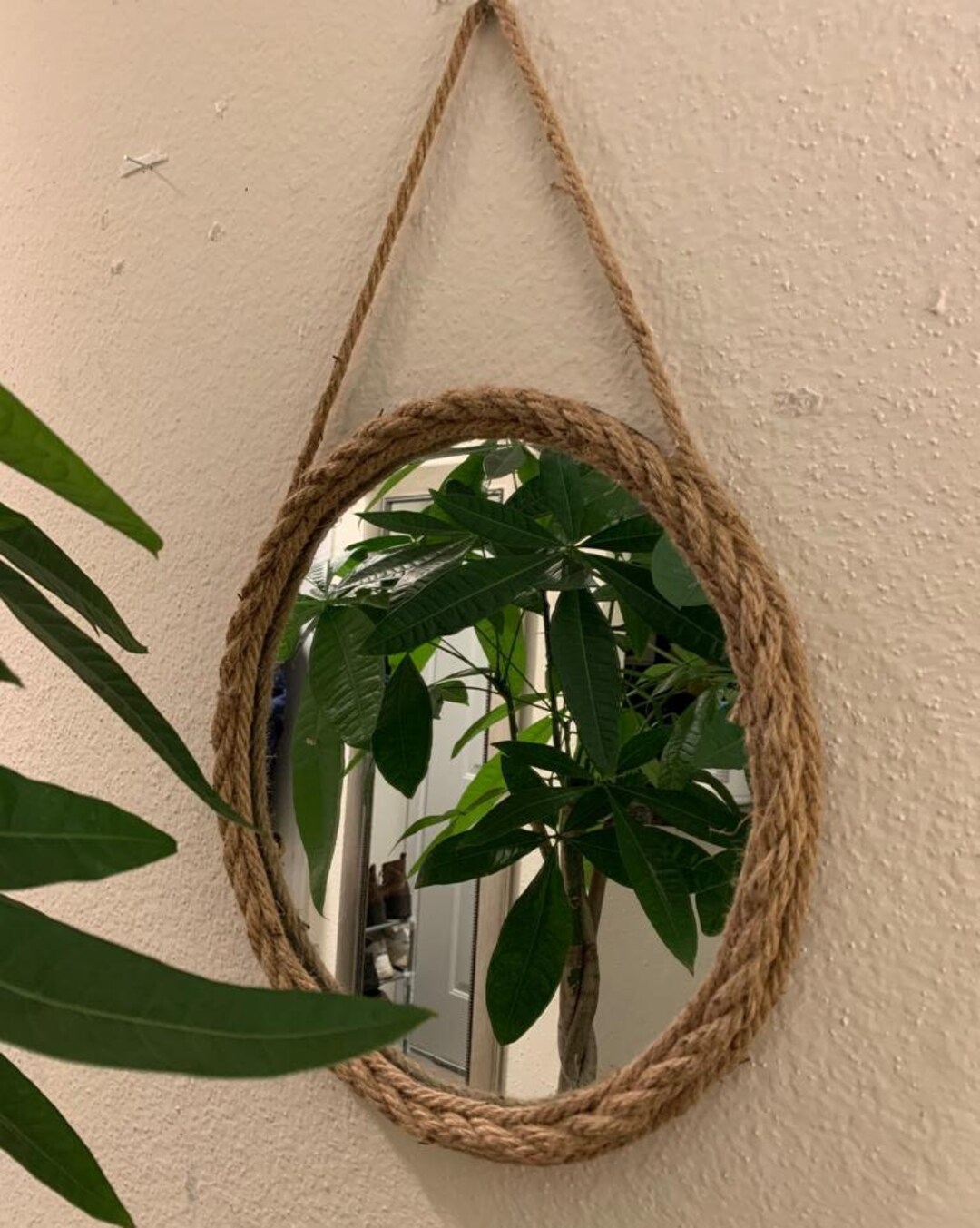 Round Nautical Mirror Rope / Bathroom Vanity Mirror / Living Room ...