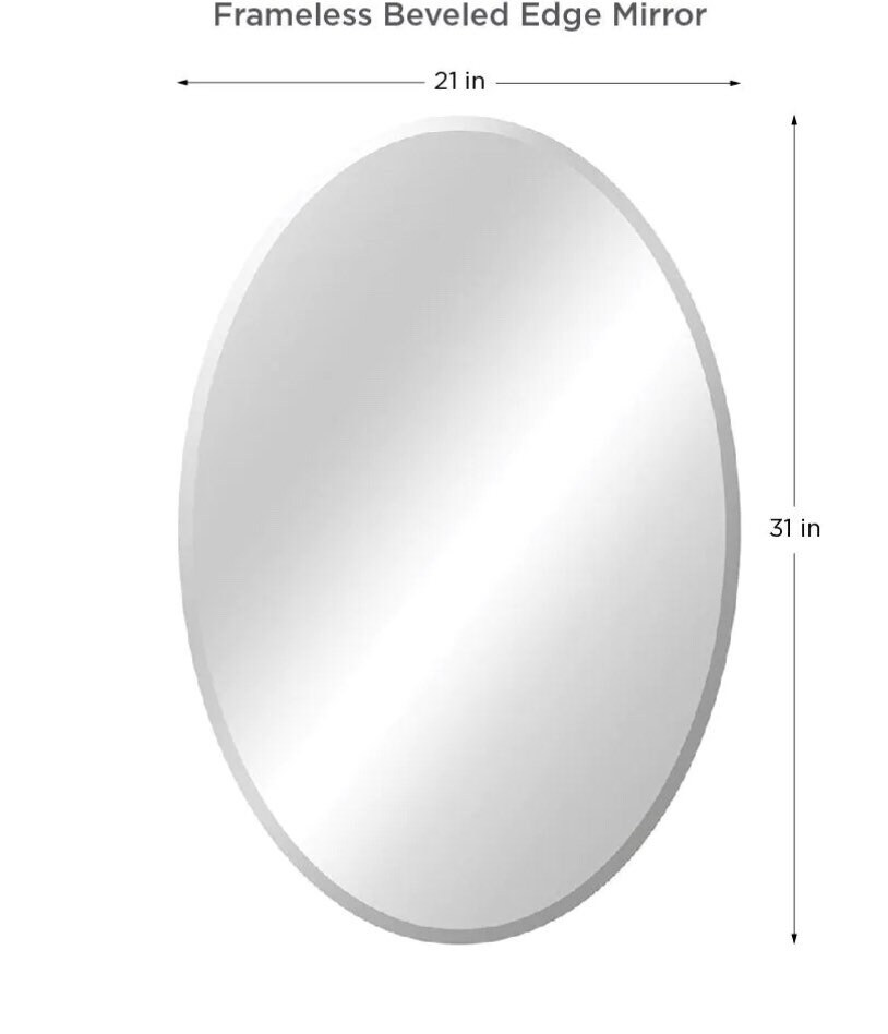 Frameless Oval Beveled Edge Bathroom Vanity Mirror at Charles Graham blog