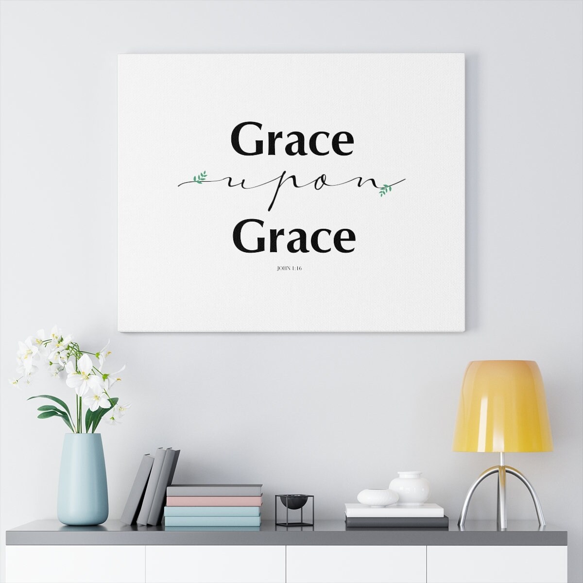 Grace upon Grace Printable Art l Inspirational Quote | Etsy