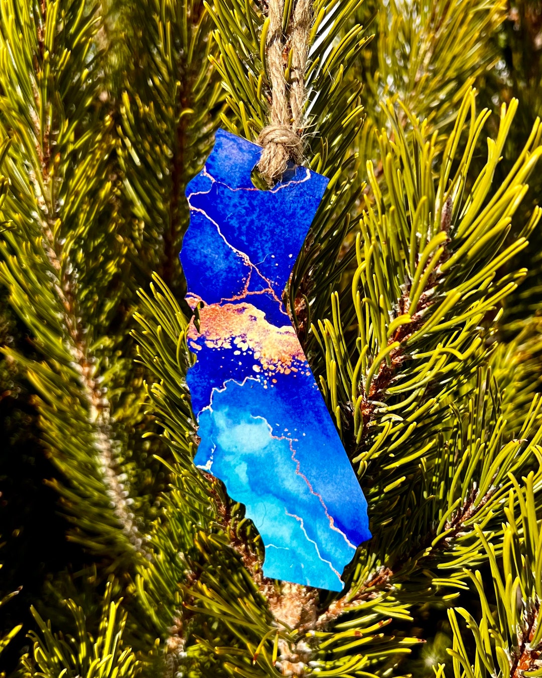 California Christmas Ornament Beach Etsy