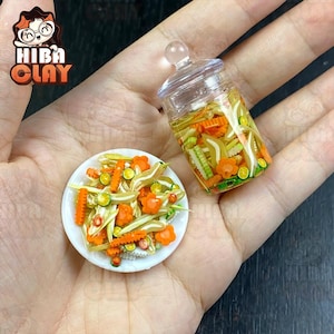 Dollhouse miniature polymer clay food Sweet and sour pickled pig ears, miniature food, mini food models for DIY dolls