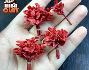 Miniatur Puppenhaus Polymer Clay Lebensmittel roter Amaranth Gemüse, kleine Mini Lebensmittel Modelle, Puppenhaus Zubehör für DIY Puppen Dekor