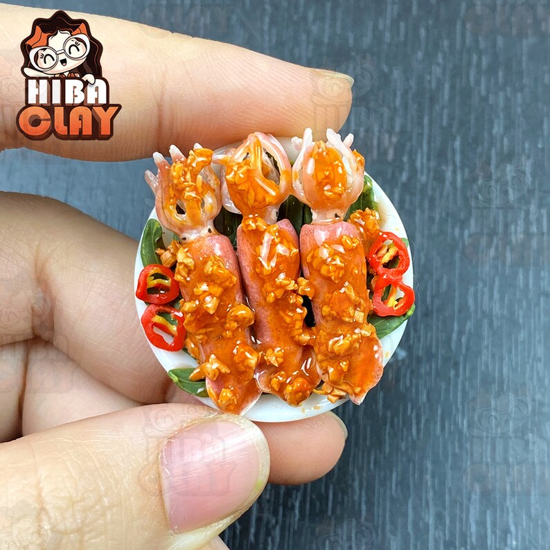 Dollhouse Miniature Polymer Clay Food Model of 1 Plate of Tiny Etsy