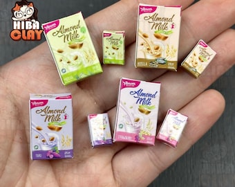 Dollhouse Miniatures Milk Carton Miniature Milk Realistic Mini Drink Food Models Handmade for DIY Dolls Dollhouse Kitchen Decor 1 12 and 1:6