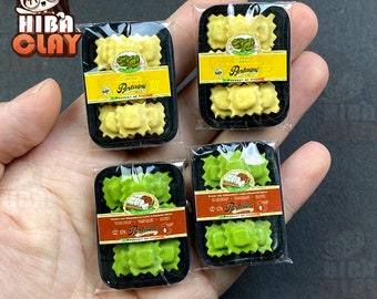 Dollhouse Miniature Polymer Clay Food Supermarket Ravioli Realistic Mini Pasta Food Model for DIY Dolls 1:6 Scale Kitchen Decor