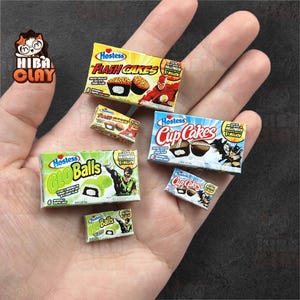 Miniature Sponge Cake Box, Realistic Dollhouse Supermarket Bakery Decor (1:12& 6 Scale) Type 6