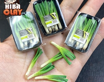 Dollhouse Miniature Leek Polymer Clay Food, Mini Vegetable Model for DIY Dolls, Dollhouse Kitchen Supermarket Mini Food Decor
