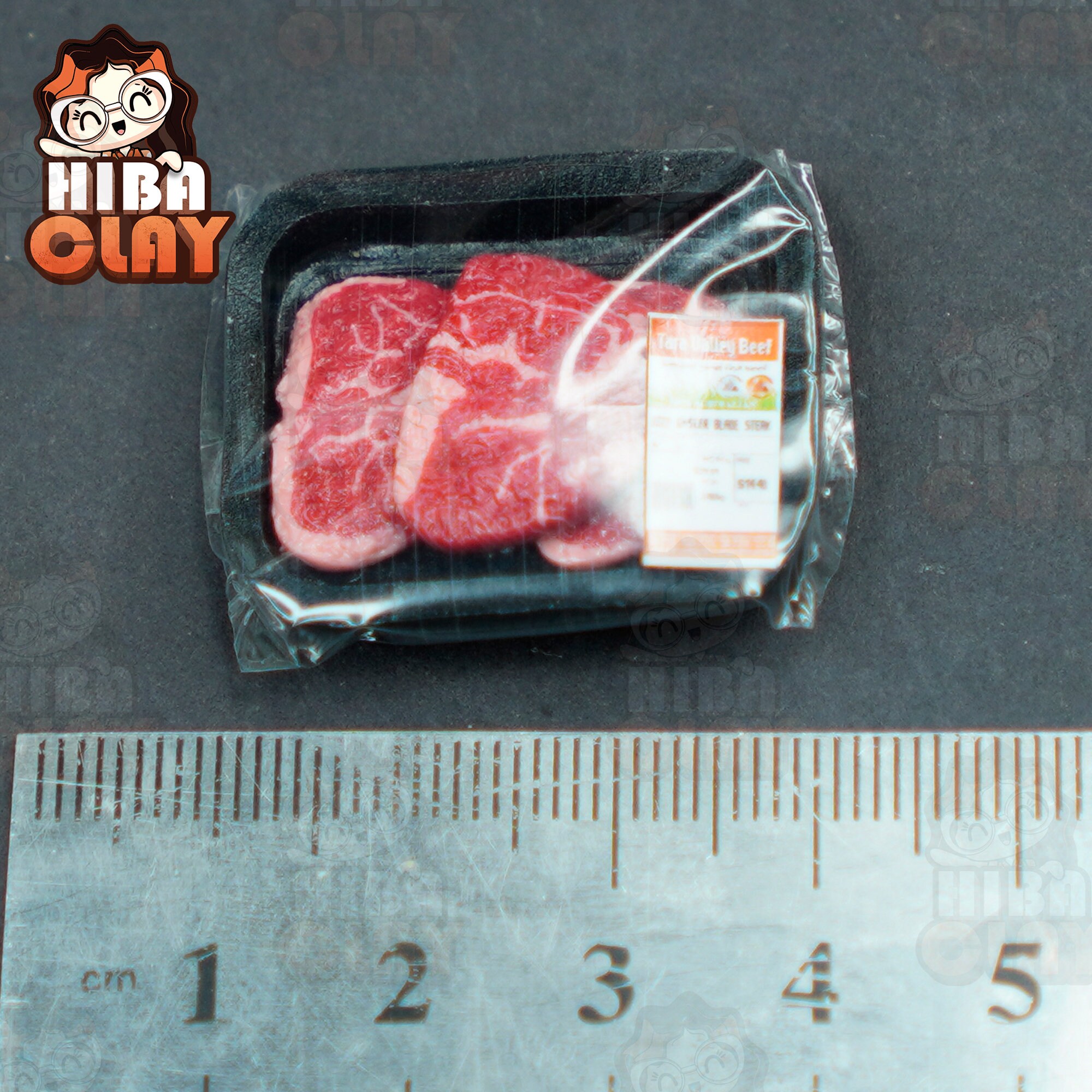 Dollhouse Miniature Beef Tray Polymer Clay Mini Food Model for DIY ...