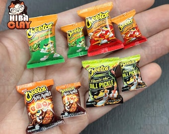 Dollhouse Miniatures Party Size Chip Bags Miniature Snacks Realistic Mini Snack Food Models Handmade for DIYDolls 1:12 and 1 6 Scale Code 04