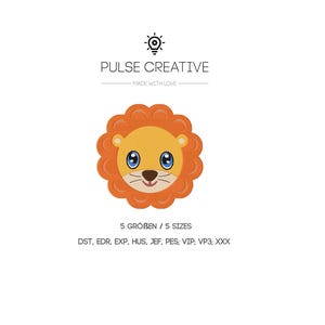 lion embroidery design, cute lion embroidery file, jungle theme embroidery, zoo animals embroidery design, kids machine embroidery file
