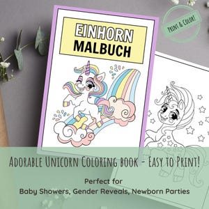 Libro da Colorare Unicorni PDF | Disegni da Stampare per Bambini | Download Digitale | Attività Creativa Ragazze