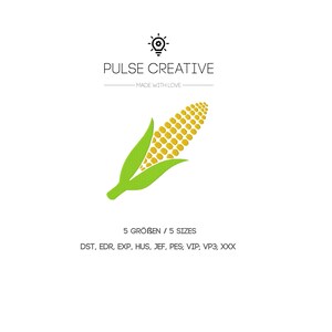 Corn Cob Embroidery Design, Corn Kernel Stitch File, Harvest Corn Embroidery Pattern, Farmhouse Embroidery file, Autumn machine embroidery