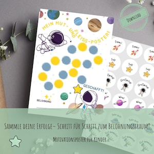 Tabla de Recompensas Niños PDF | Cartel Estrellas para Imprimir A4 A3 | Motivación Infantil | Descarga Digital
