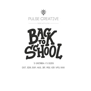 Back to School Embroidery Design | School Lettering Machine Embroidery | First Day of School Pattern | Kids Stitch File | ABC Design