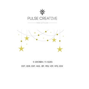 Star Border Embroidery File – Celestial Edge Stitch for Baby Blankets, Pillows, Clothes, Curtains – Stars & Dots – Digital Download