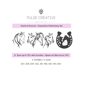 Horse Embroidery Designs Bundle – Horse Head Machine Embroidery Patterns – Girl with Horse – Digital Download – Western Style