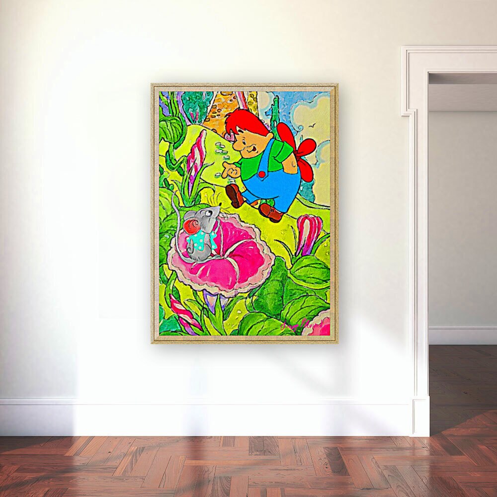 Karlson who lives on the roof original oil painting Etsy