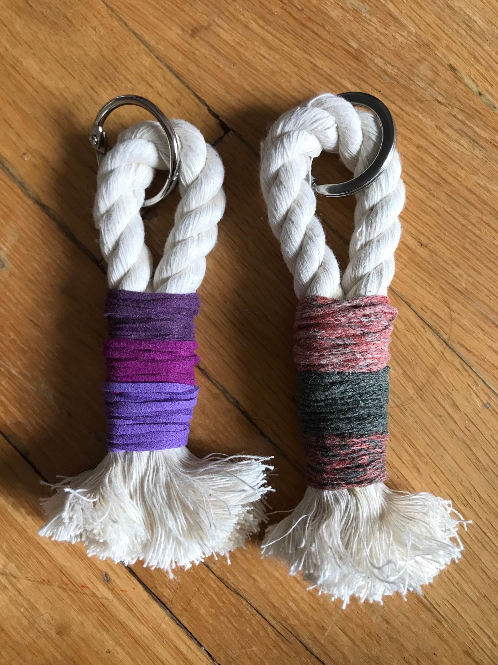 Macrame Keychains Braided Rope Keyrings Bag Charms Purse Etsy