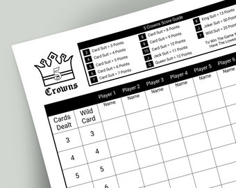 Score Card Etsy