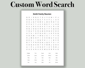 Family Word Search Etsy