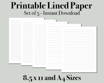 Lined Paper Etsy