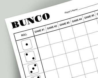 Bunco Party Etsy