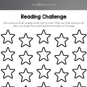 Printable Reading Challenge for Kids. Reading Reward. Reading Tracker. Book Reading. Printable Book Chart.