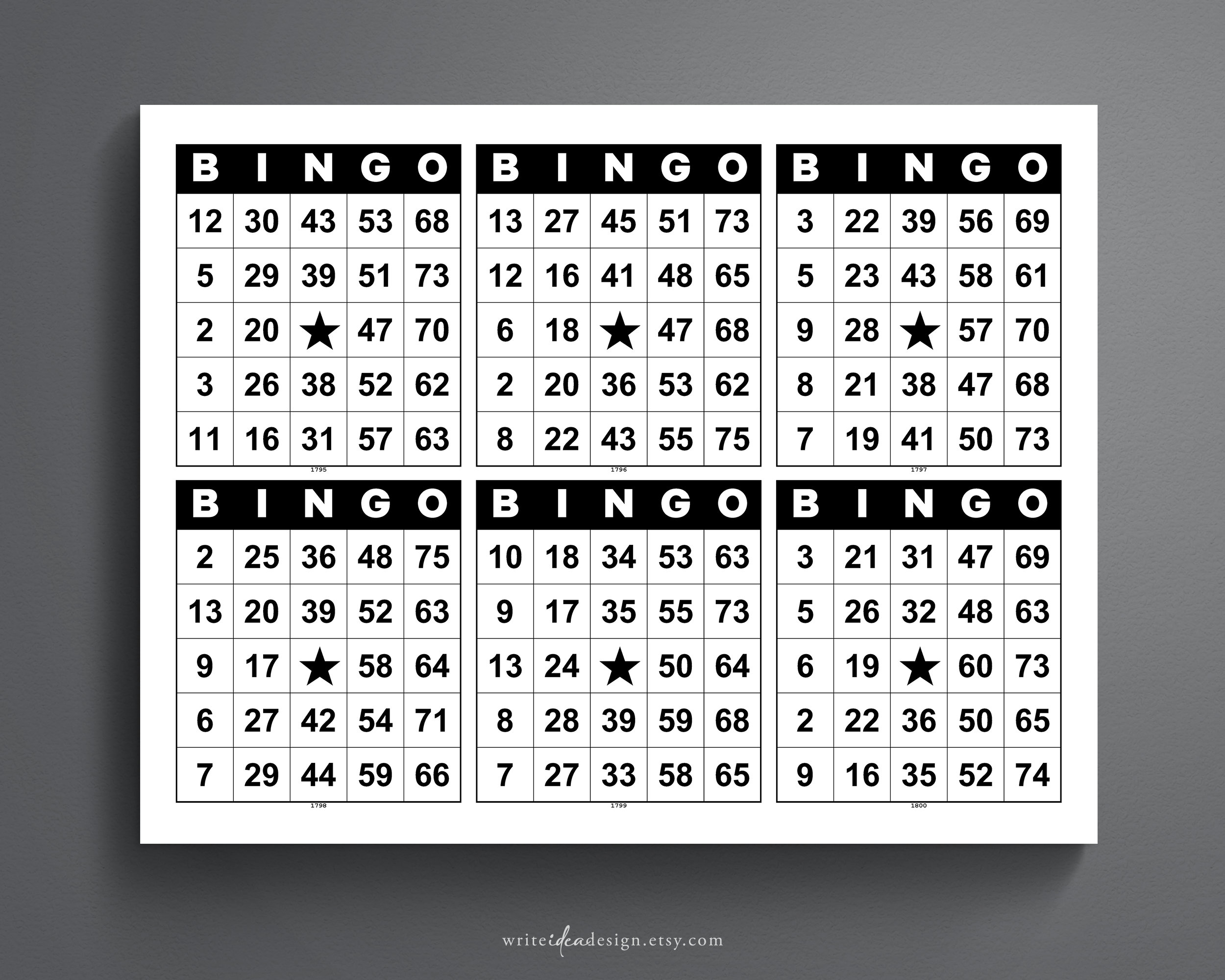 600 Cartones De Bingo: Libreta De 6 Folletos Amarillos – Números Grandes Y Bordes De Goma