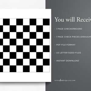 Printable Checkers Game. Printable Board Game. Printable Game. Draughts ...