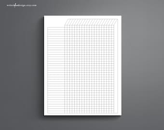 Printable Blank Tracking Spreadsheet. Printable PDF, Excel, Google Sheets.