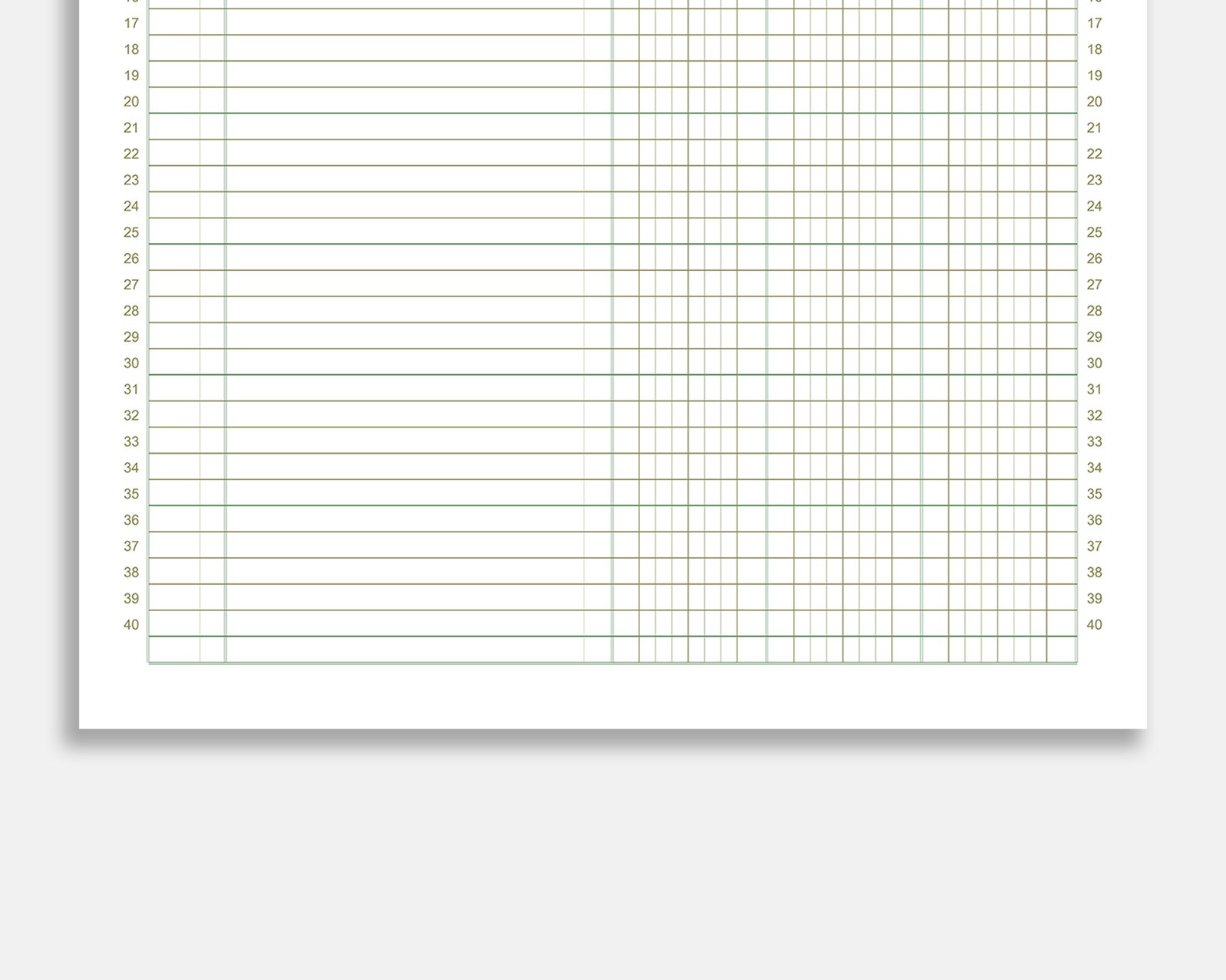 Printable Columnar Paper. Accounting Ledger. Digital Ledger Etsy