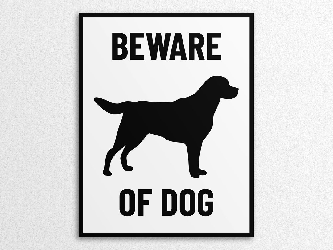 Printable Beware of Dog Sign, Safety Sign (PNG/PDF) - Etsy