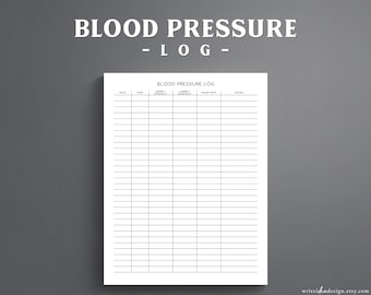 Blood Pressure Log Editable Printable. Blood Pressure Tracker. Medical Tracker. BP Tracker. Daily Blood Pressure. Blood Pressure Chart.