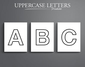 Printable Uppercase Letters. Printable Alphabet. 26 Pages.