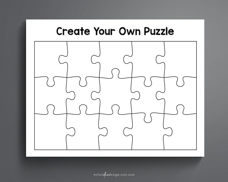 Create Your Own Puzzle Worksheets. Custom Puzzle Design. - Etsy