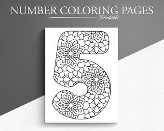 Mandala Number Coloring Pages. 0-9 Number Coloring. Printable Number Coloring Page.