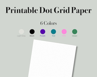 Printable Dot Grid Paper: 6 Colors, US Letter, A4, A5 (PDF)