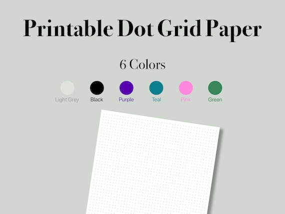 printable dot grid paper bullet paper dot graph paper etsy