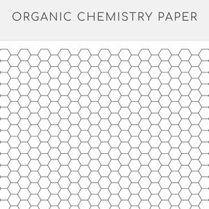 printable organic chemistry paper hexagon paper hexagon grid etsy denmark