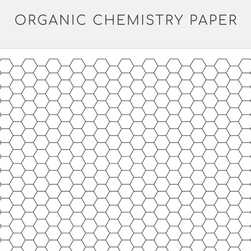 printable organic chemistry paper hexagon paper hexagon grid etsy india