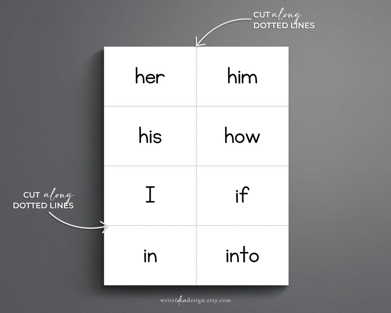 100 Sight Words Printable Flash Card. Kindergarten Sight Words. Sight ...