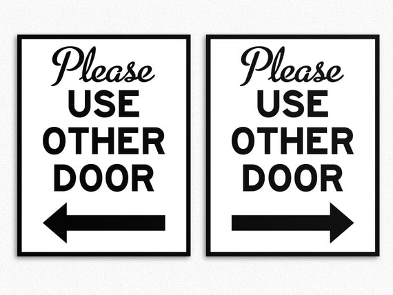 Please Use Other Door Printable Sign (Free Download) Free, 42% OFF