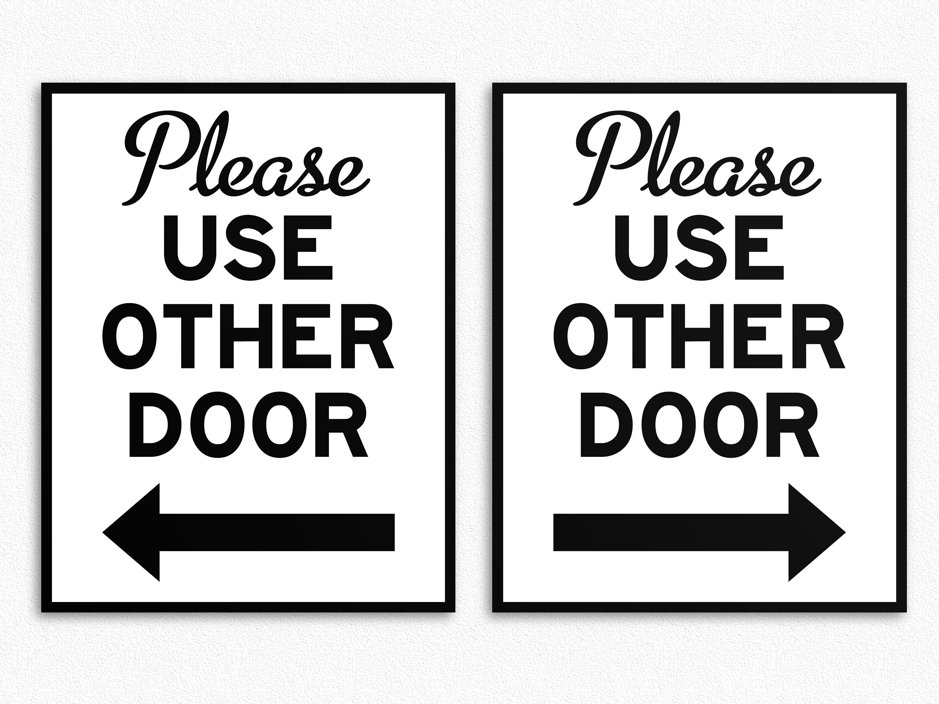 Buy Printable Please Use Other Door Signs Left and Right Arrow Versions, US  Letter and A4 Sizes, Instant Download PDF Online in India 