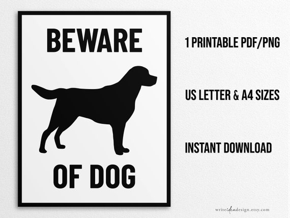 Cartello Vsafety 'Beware Of The Dogs' In Plastica Rigida HIPS - 450x150 Mm, Spessore 2 Mm, Uso Esterno - 3