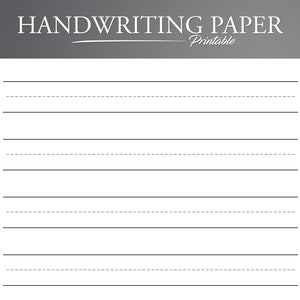 Handwriting Practice Paper Printable, Kids Writing Sheet, Kindergarten  Lined Page, Portrait and Landscape, US Letter Size DIGITAL DOWNLOAD 